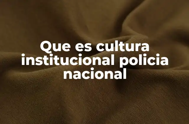 La importancia de una cultura institucional sólida en las fuerzas de seguridad