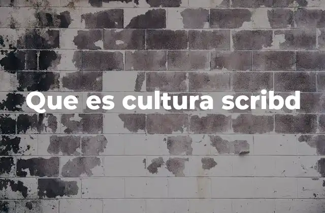 Que es Cultura Scribd