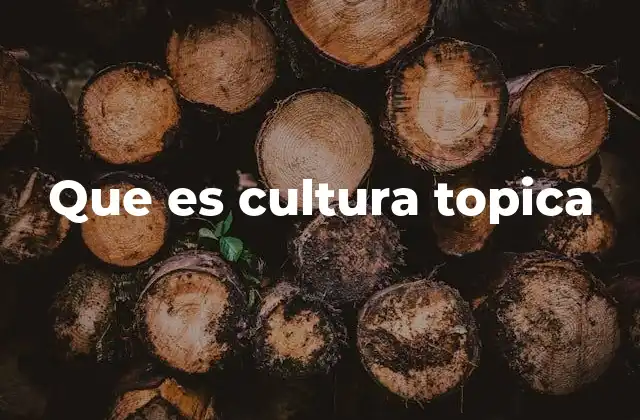 La importancia de preservar la cultura topica en la globalización