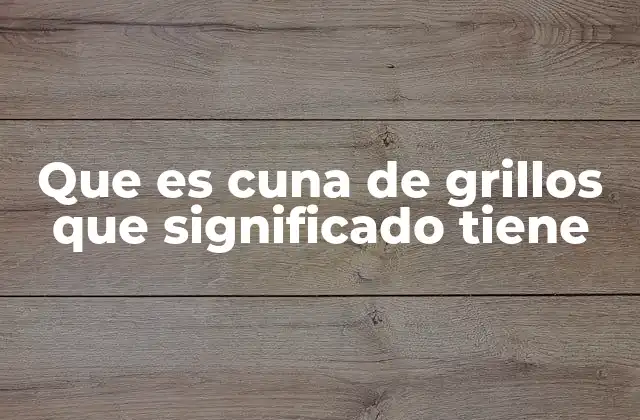 La importancia de interpretar frases metafóricas como cuna de grillos
