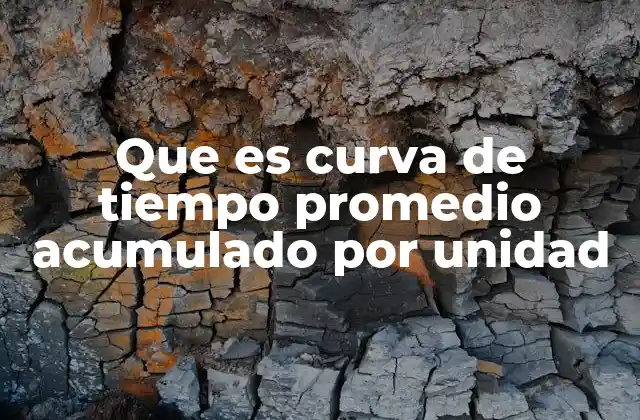 Que es Curva de Tiempo Promedio Acumulado por Unidad