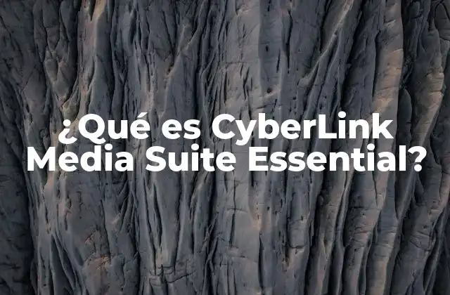 ¿qué es Cyberlink Media Suite Essential?