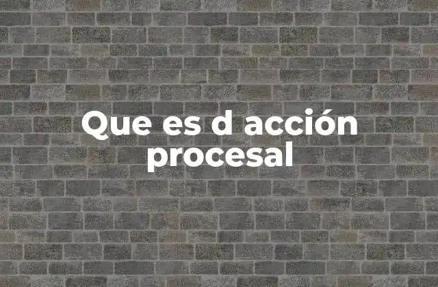 Que es D Acción Procesal