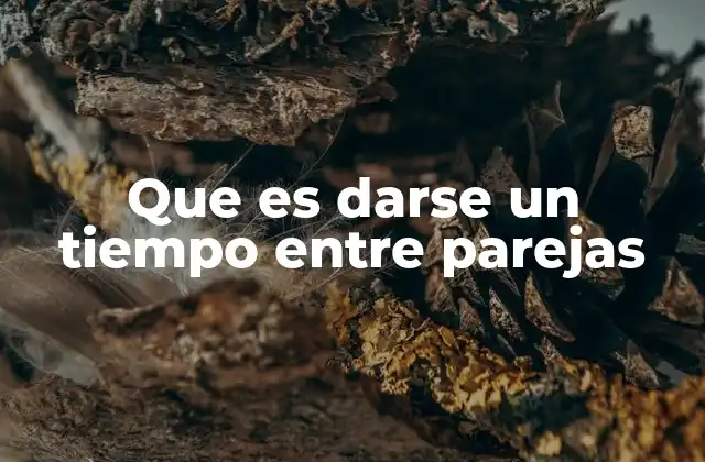 Que es Darse un Tiempo entre Parejas