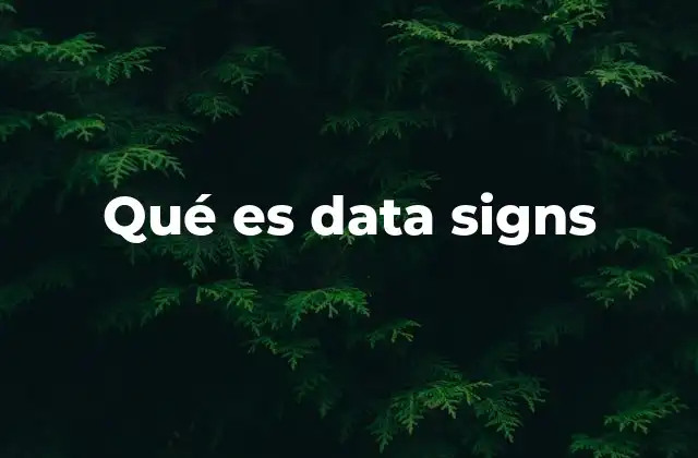 Qué es Data Signs