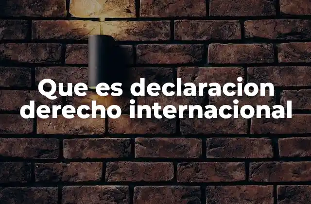 Que es Declaracion Derecho Internacional 2 La importancia de las declaraciones en el marco internacional