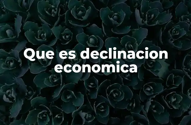 Que es Declinacion Economica