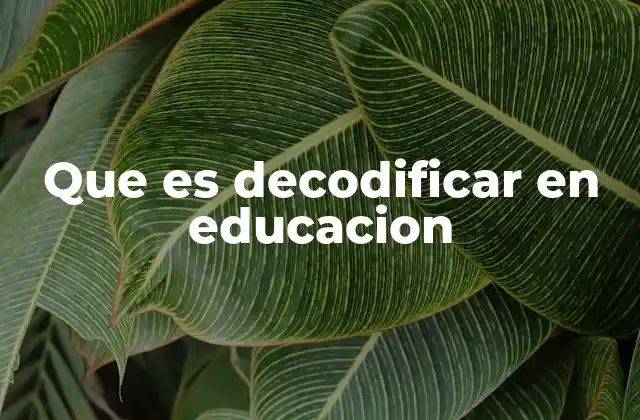 Que es Decodificar en Educacion 2 El rol de la decodificación en el proceso de aprendizaje