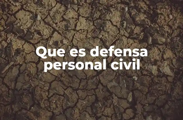 Que es Defensa Personal Civil