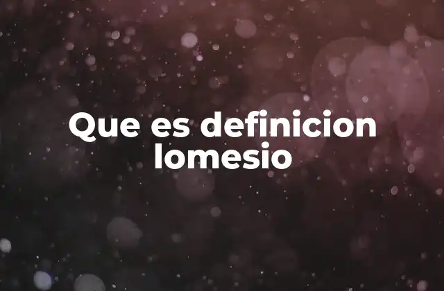Que es Definicion Lomesio