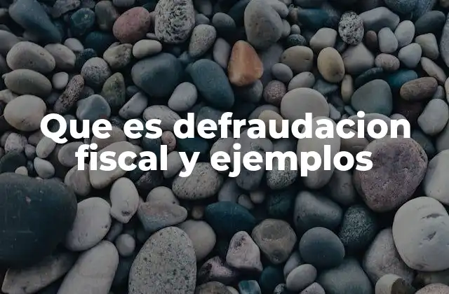Que es Defraudacion Fiscal y Ejemplos