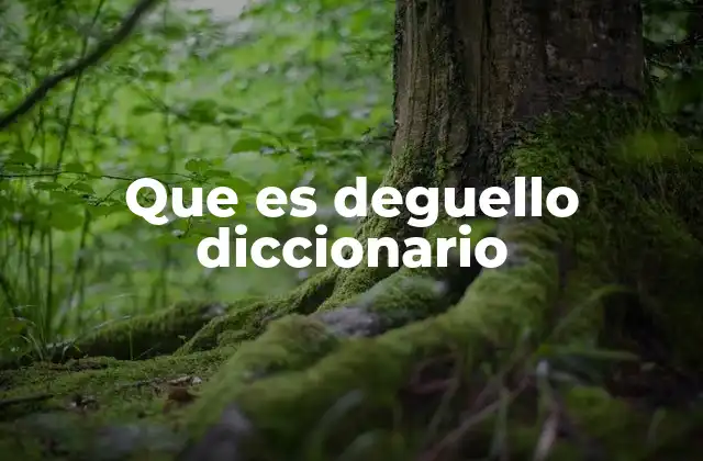 Que es Deguello Diccionario
