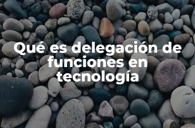 Qué es Delegación de Funciones en Tecnología