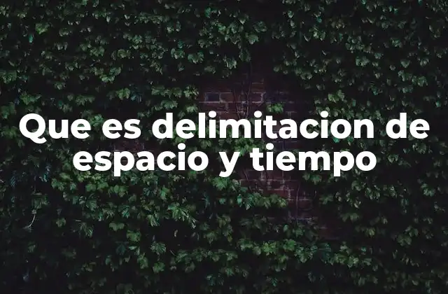 Que es Delimitacion de Espacio y Tiempo