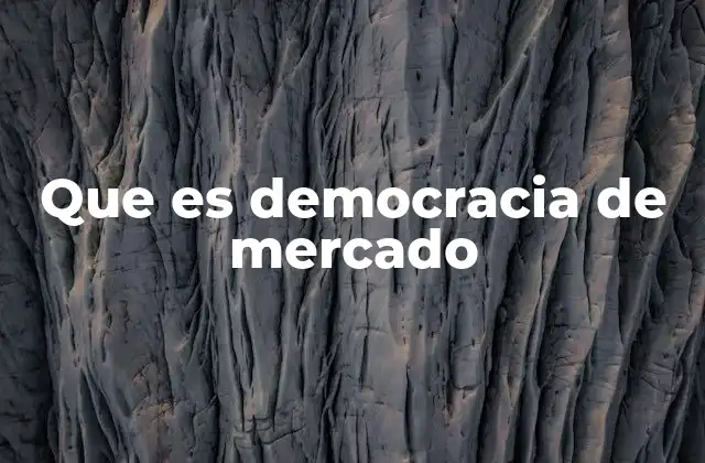 Que es Democracia de Mercado