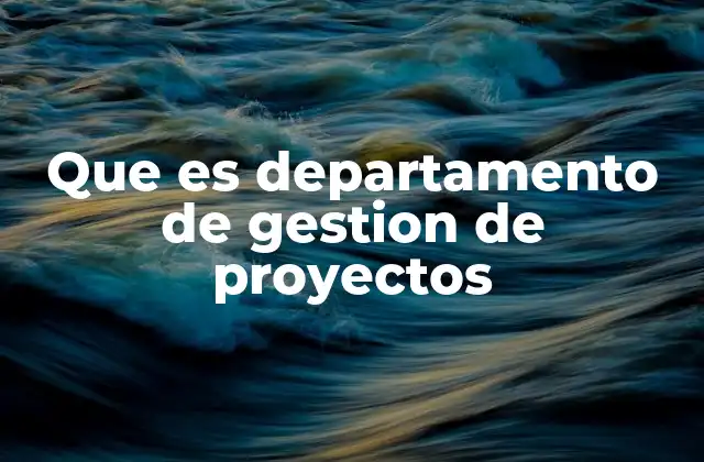 Que es Departamento de Gestion de Proyectos 2 La importancia de contar con un equipo especializado en proyectos