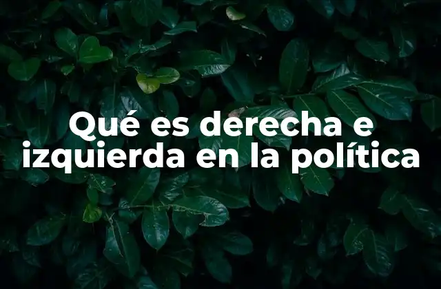 Qué es Derecha e Izquierda en la Política