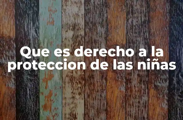 Que es Derecho a la Proteccion de las Niñas