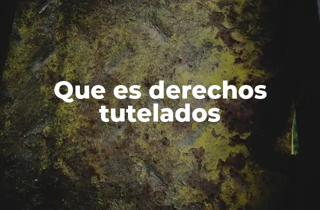 Que es Derechos Tutelados