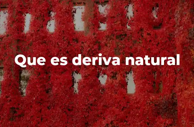 Que es Deriva Natural