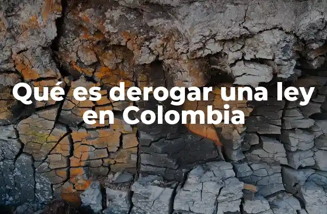 Qué es Derogar una Ley en Colombia