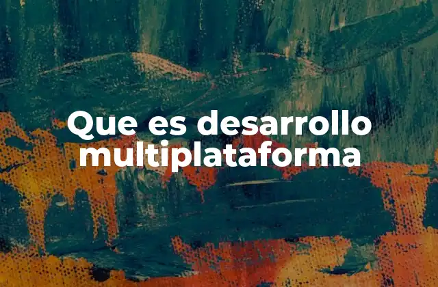 Que es Desarrollo Multiplataforma