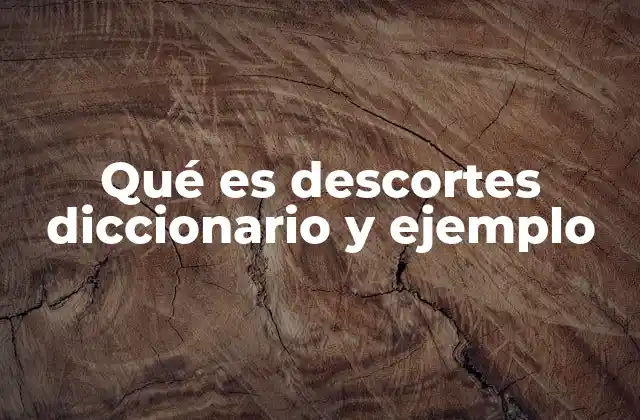 Qué es Descortes Diccionario y Ejemplo