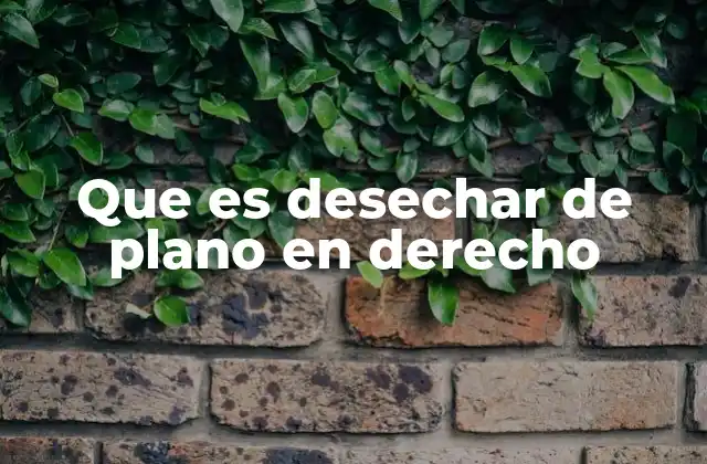 Que es Desechar de Plano en Derecho