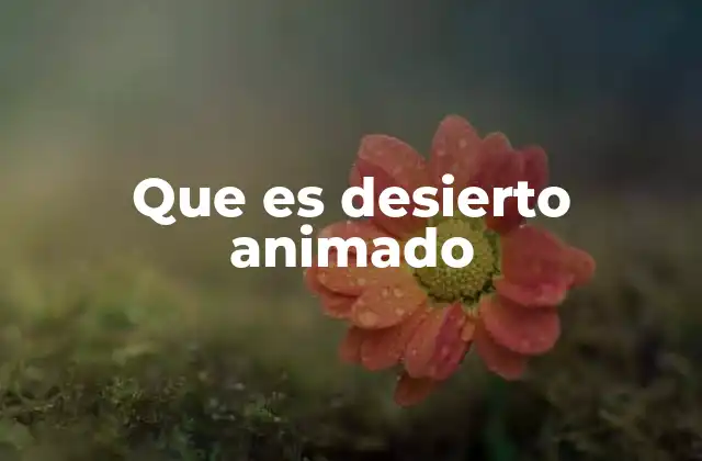 Que es Desierto Animado