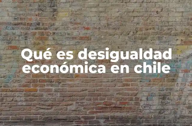 Qué es Desigualdad Económica en Chile
