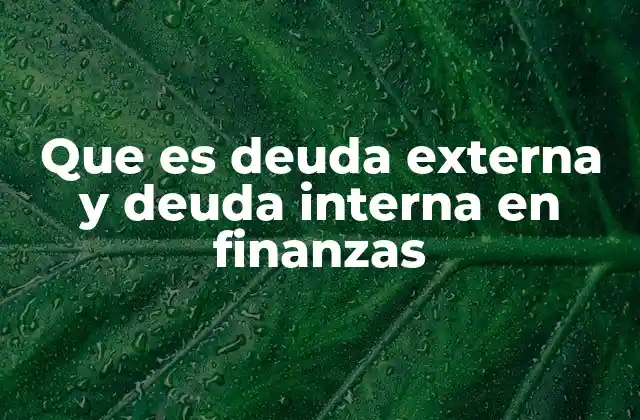 Las diferencias entre deuda externa e interna