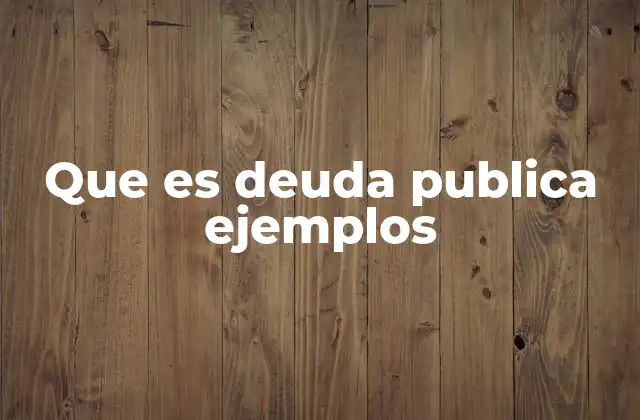 El impacto de la deuda pública en la economía nacional