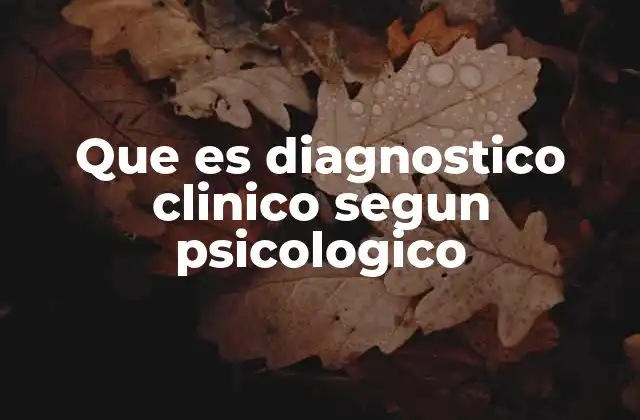 Que es Diagnostico Clinico Segun Psicologico 2 El diagnóstico psicológico en el contexto terapéutico