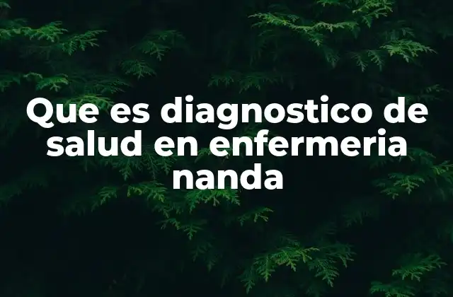 Que es Diagnostico de Salud en Enfermeria Nanda