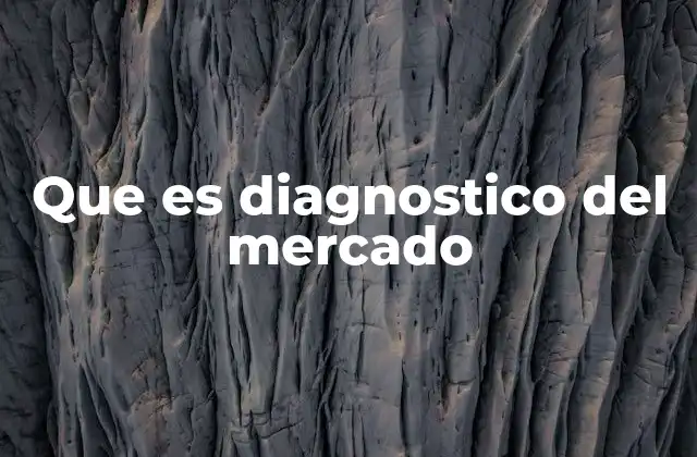 Que es Diagnostico Del Mercado