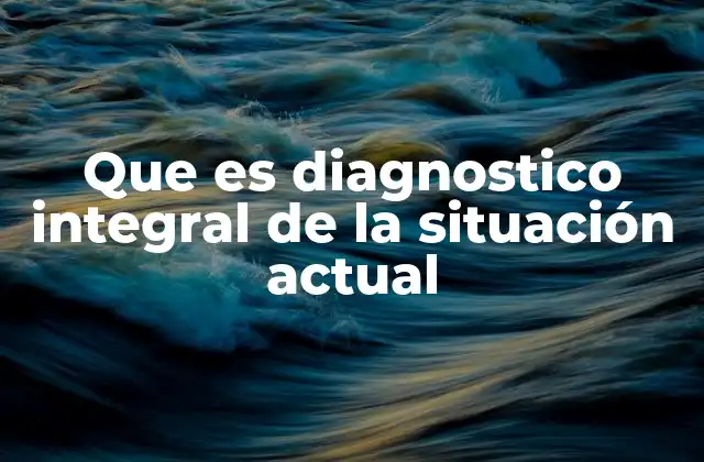 Que es Diagnostico Integral de la Situación Actual