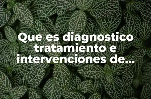 Que es Diagnostico Tratamiento e Intervenciones de Enfermeria