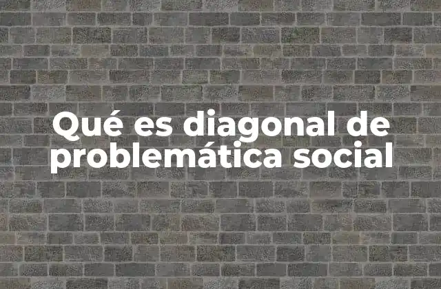 Qué es Diagonal de Problemática Social