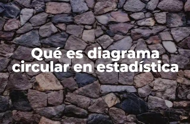 Qué es Diagrama Circular en Estadística