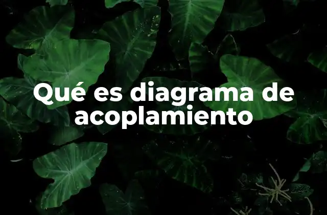 Qué es Diagrama de Acoplamiento