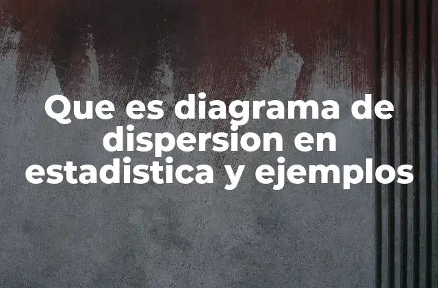 Que es Diagrama de Dispersion en Estadistica y Ejemplos
