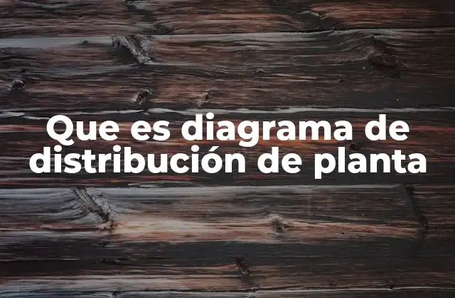 Que es Diagrama de Distribución de Planta