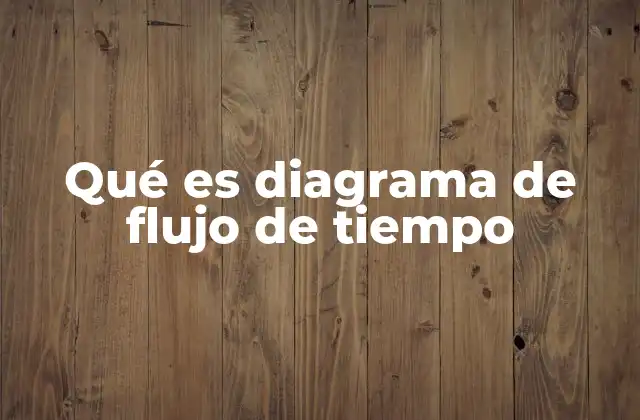 Qué es Diagrama de Flujo de Tiempo