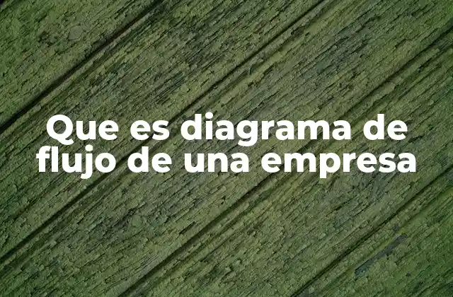 Que es Diagrama de Flujo de una Empresa