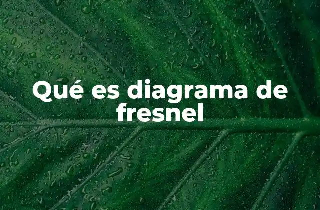 Qué es Diagrama de Fresnel