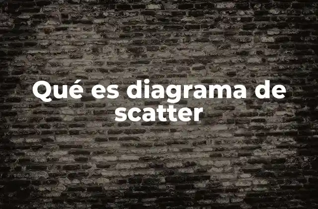 Qué es Diagrama de Scatter