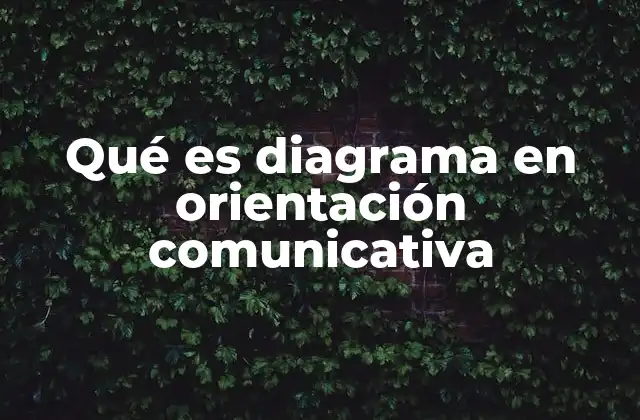 Qué es Diagrama en Orientación Comunicativa