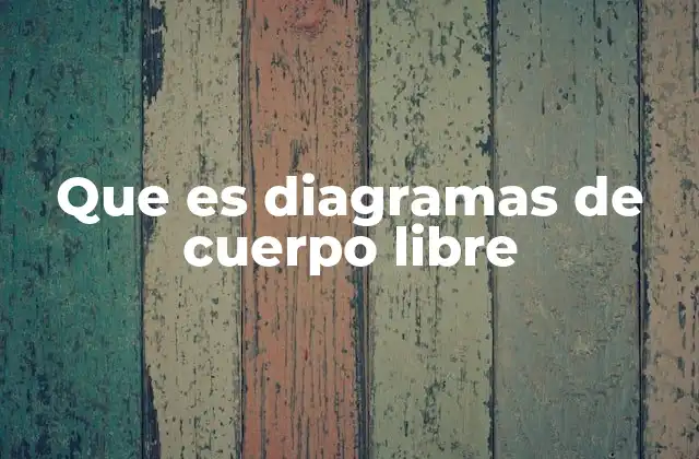Que es Diagramas de Cuerpo Libre
