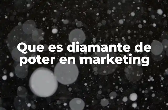 Que es Diamante de Poter en Marketing
