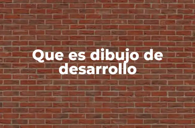 Que es Dibujo de Desarrollo